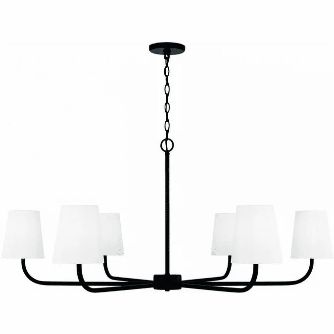 Capital Lighting 449461MB-706 Brody Matte Black Chandelier Light