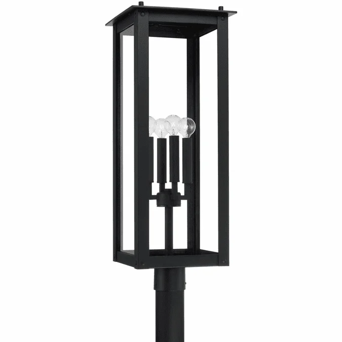 Capital Lighting 934643BK Hunt Contemporary Black Outdoor Lighting Post Light