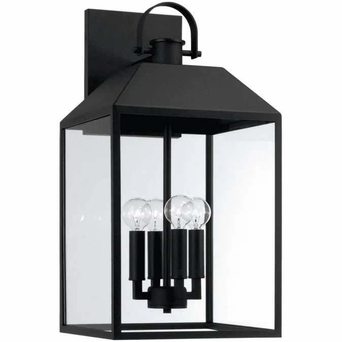 Capital Lighting 953443BK Nelson Contemporary Black Outdoor Wall Lighting