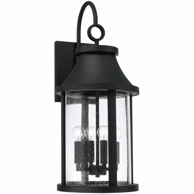 Capital Lighting 953641BK Bridger Contemporary Black 28″ Outdoor Lighting Sconce