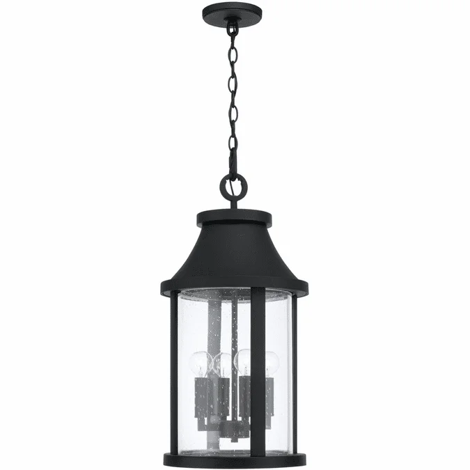 Capital Lighting 953644BK Bridger Modern Black Outdoor Drop Lighting Fixture
