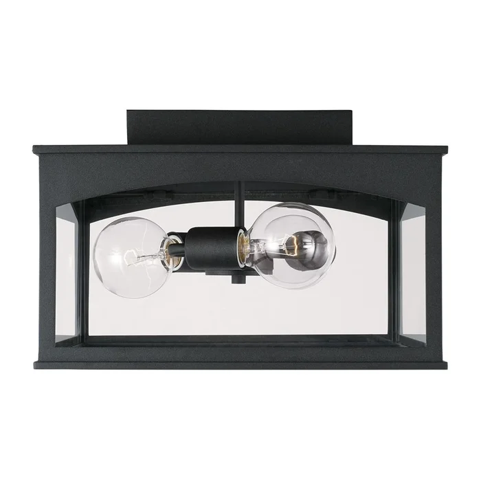 Capital Lighting Burton 3-Light Outdoor Flush – 946731BK