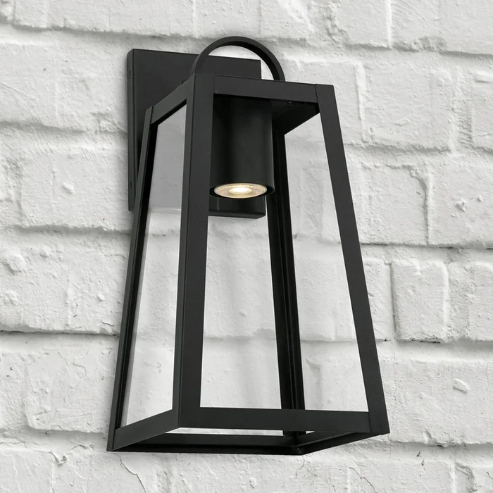 Capital Lighting Leighton 1-Light Outdoor Wall-Lantern – 943711BK-GL