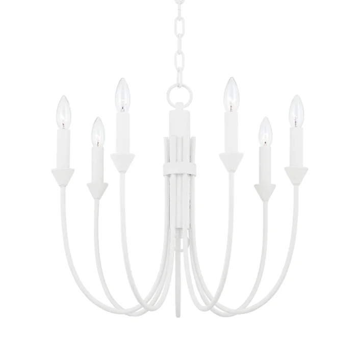 Cate Chandelier 7-Light LED in Gesso White 21.5L x 21.5W x 19.25H