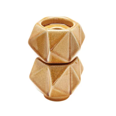 Ceramic Star Candle Holder in Honey (45|857132/S2)