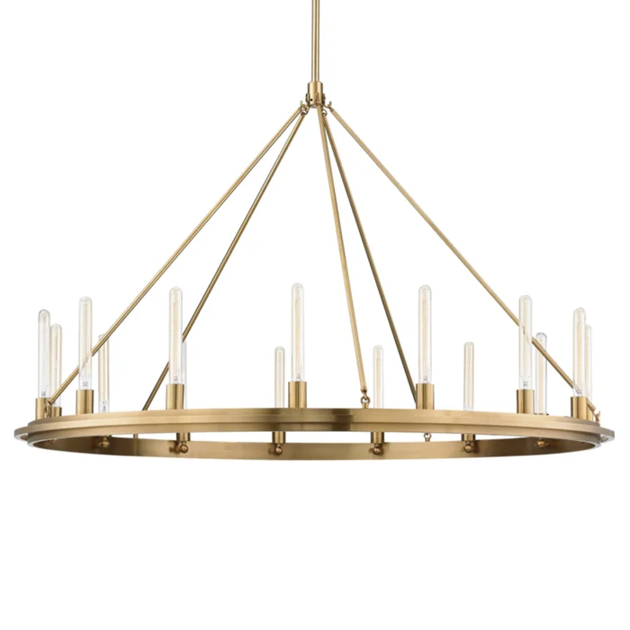 Chambers 15-Light Chandelier in Aged Brass 58.25L x 58.25W x 38.25H