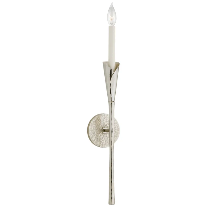 Chapman & Myers Aiden Tail Sconce in Polished Nickel Wall Light W4.5″ x H22.75″