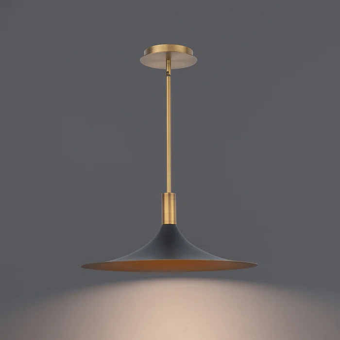 Cochere LED Pendant in Black/Gold/Aged Brass (34|PD-97218-BK/GO/AB)