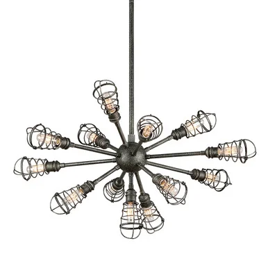 Conduit 13 Light Chandelier in Old Silver (67|F3815)