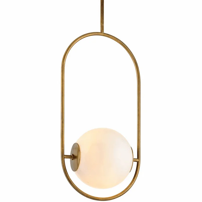 Corbett 273-43-VB Everley Modern Vintage Brass Hanging Lamp