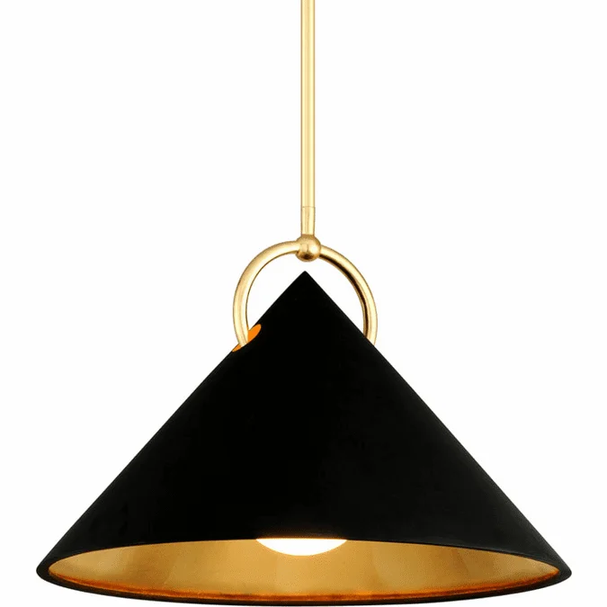 Corbett 289-41-GL/SBK Charm Modern Black And Gold Leaf 23″ Pendant Lighting