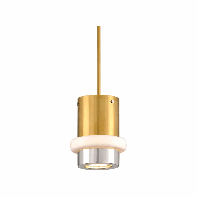 Corbett 300-41 Beckenham Contemporary Vintage Polished Brass And Nickel 8″ Drop Lighting