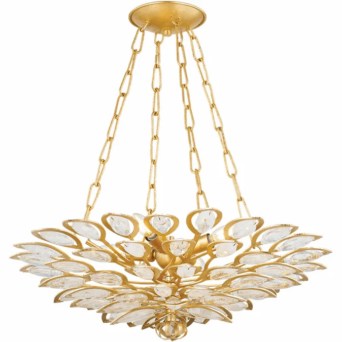 Corbett 363-24-GL Vittoria Contemporary Gold Leaf 24″ Pendant Light