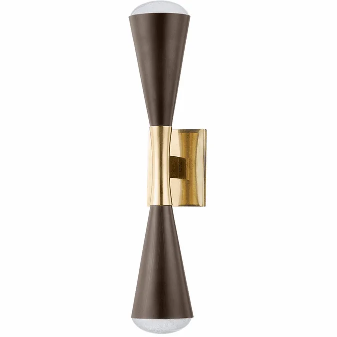 Corbett 455-02-VB/BRZ Barcelona Modern Vintage Brass / Bronze LED Wall Light Sconce