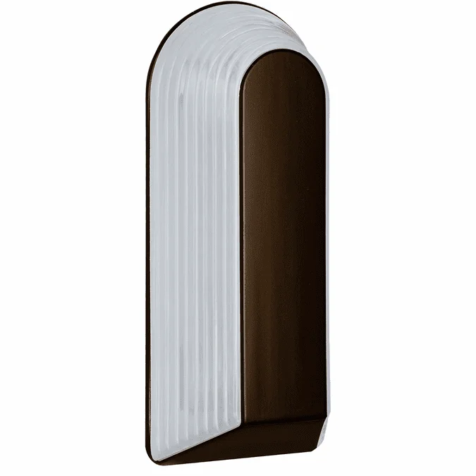 Costaluz 243398-FR 2433 Series Contemporary Bronze Frosted Outdoor Wall Sconce