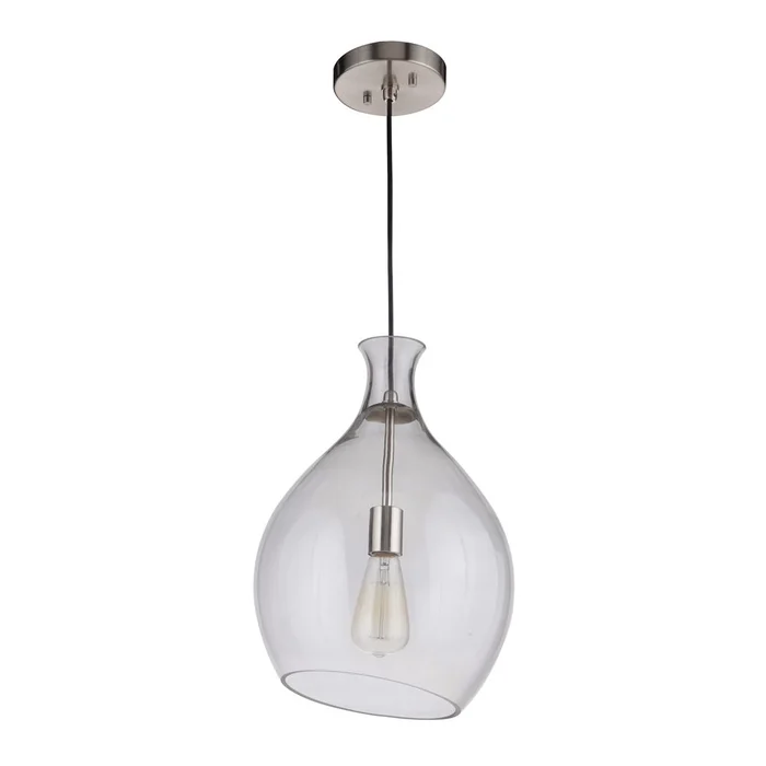 Craftmade 1 Light Pendant – Brushed Polished Nickel – P951BNK1