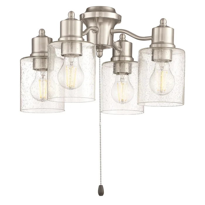 Craftmade 4-LT Universal Fan Light Kit – Polished Nickel – LK403107-BNK-LED