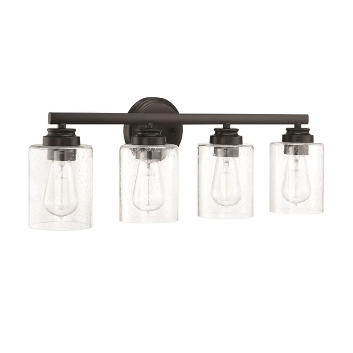 Craftmade Bolden 4-LT Bathroom Vanity – Flat Black – 50504-FB