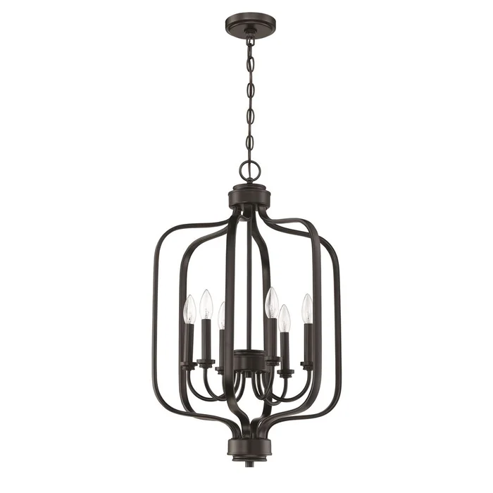 Craftmade Bolden 6-LT Foyer Light – Flat Black – 50536-FB