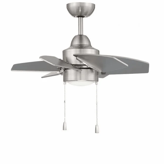 Craftmade PPT24BNK6 Propel II Contemporary Brushed Polished Nickel LED 24″ Ceiling Fan