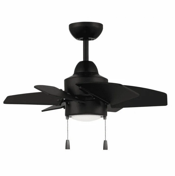 Craftmade PPT24FB6 Propel II Modern Flat Black LED 24″ Ceiling Fan