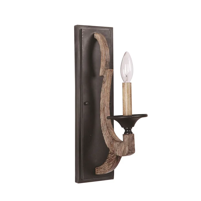 Craftmade Winton 1-LT Wall Sconce – Weathered Pine – 35161-WP