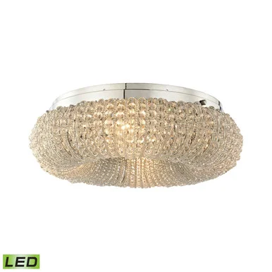 Crystal Ring LED Semi Flush Mount in Polished Chrome (45|45290/4-LED)