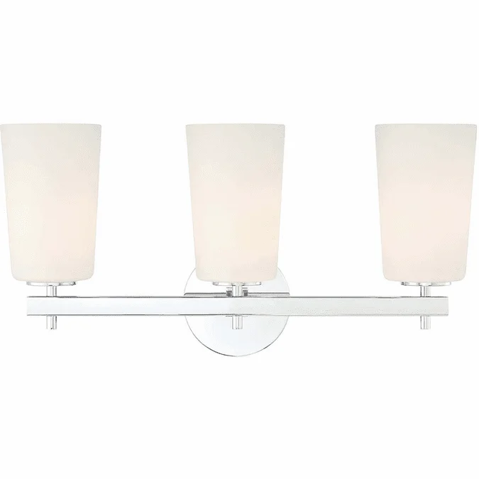 Crystorama COL-103-CH Colton Polished Chrome 3-Light Bathroom Vanity Lighting