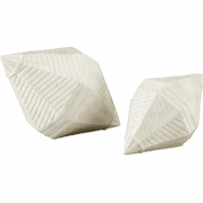 Currey & Company 1200-0771 Pavi Contemporary Natural Bone Prism (set of 2)