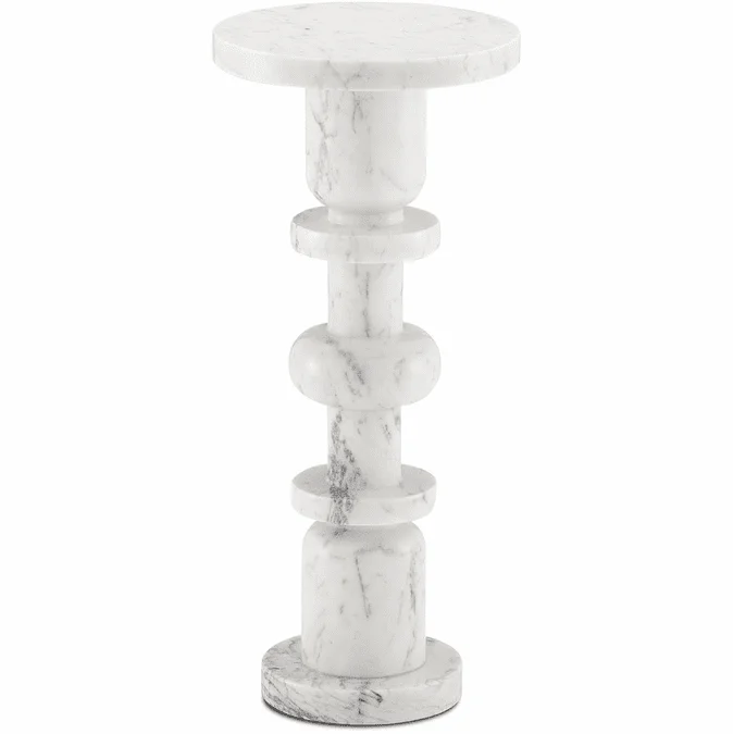Currey & Company 3000-0138 Sasha White Drinks Table