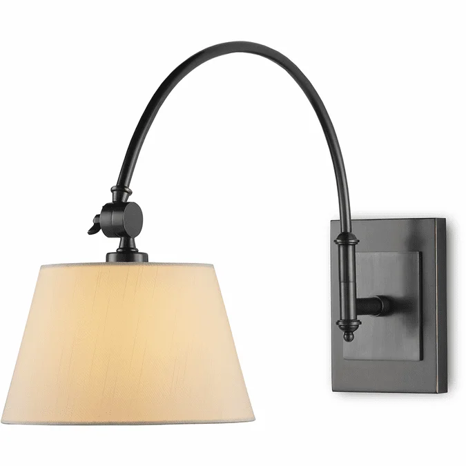 Currey & Company 5000-0209 Ashby Oil Rubbed Bronze Swing Arm Wall Lamp