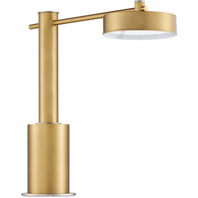 Currey & Company 6000-0909 Dialect Contemporary Brushed Brass / Brushed Nickel Study Lamp