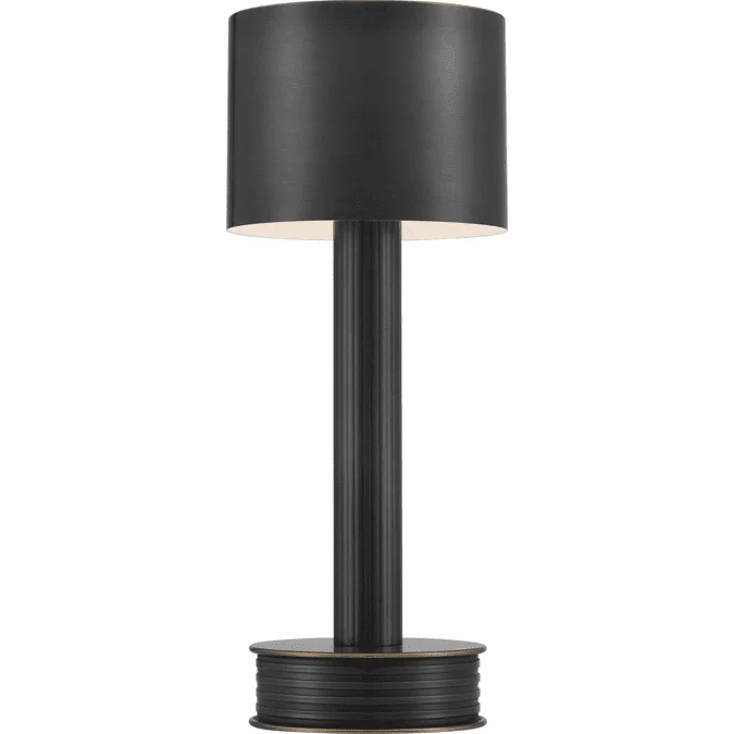 Currey & Company 6700-0011 Traverse Modern Oil Rubbed Bronze Cordless Table Top Lamp