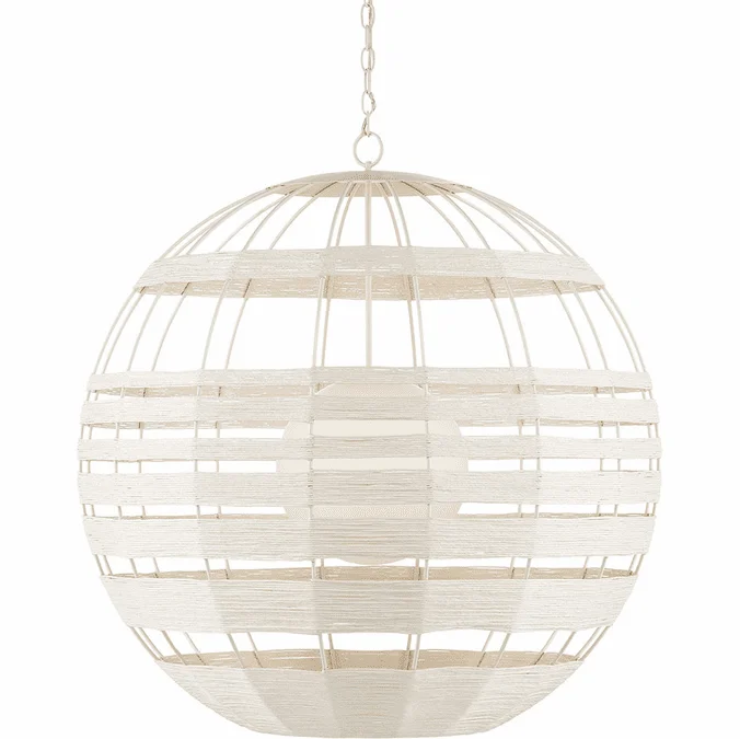 Currey & Company 9000-0835 Lapsley Vanilla / White Pendant Light