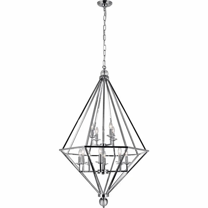 CWI 1027P32-12-601 Calista Chrome 32″ Foyer Lighting Fixture