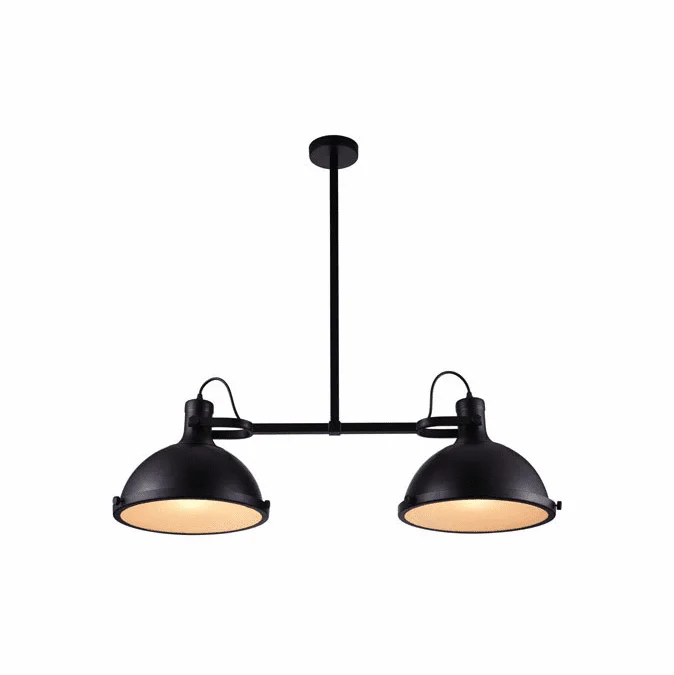 CWI Lighting 9760P37-2-101 Strum Contemporary Black Pendant Lighting