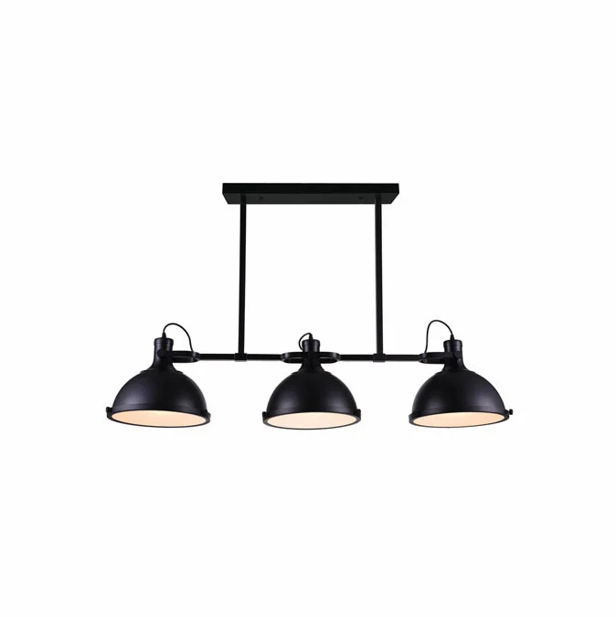 CWI Lighting 9760P50-3-101 Strum Contemporary Black Island Lighting