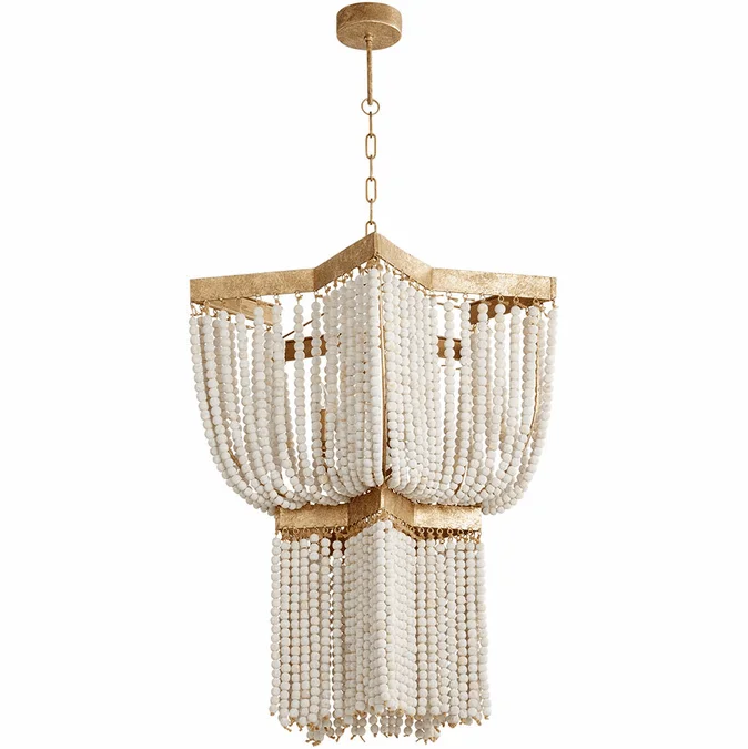 Cyan 09260 Estrella Contemporary Tinted Gold Leaf Foyer Lighting Fixture