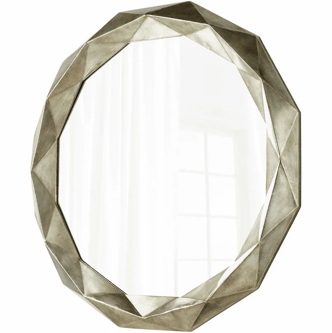 Cyan 09562 Sweet Harbor Modern Silver Wall Mounted Mirror