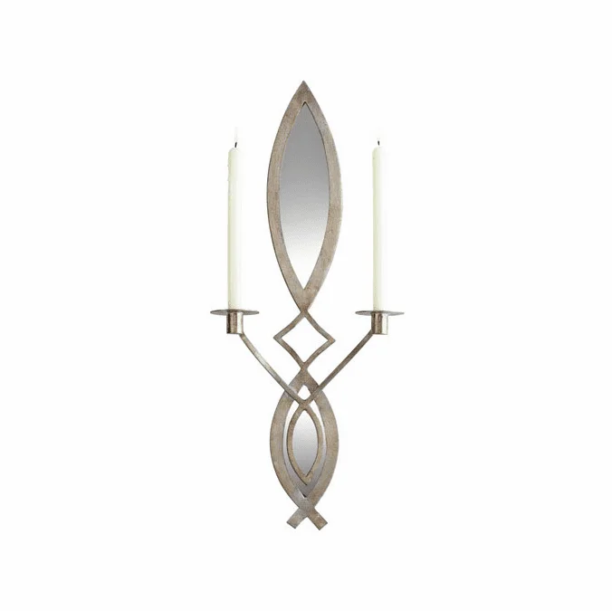 Cyan Design 06030 Exclamation Modern Mystic Silver Candle Holder