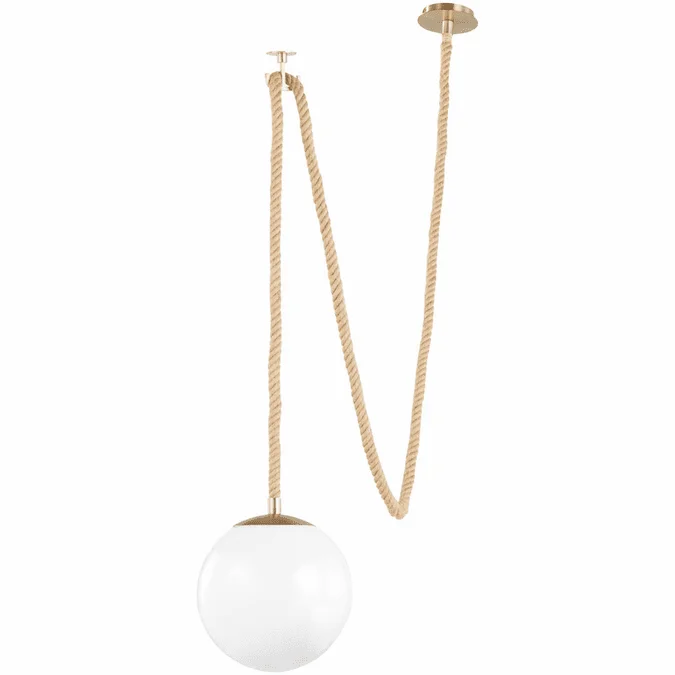 Cyan Design 11761 Rockport Modern Aged Brass / Brown Hanging Pendant Lighting