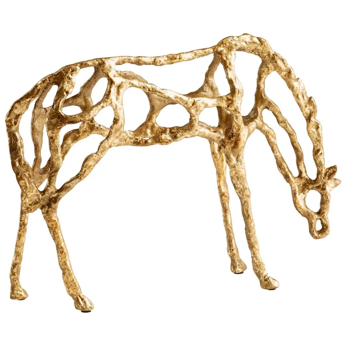 Cyan Pensive Sculpture – Gold – 09099