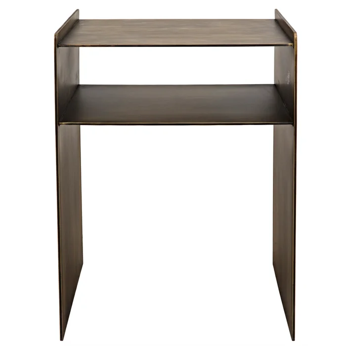 cyrus side table, aged brass