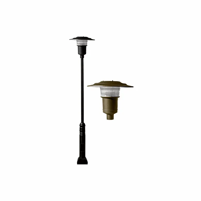 Dabmar GM6500-LED30-BZ Large Post Top Contemporary Bronze LED Exterior Post Light Fixture