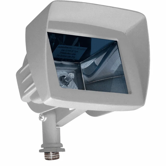 Dabmar LV105-W-HOOD Contemporary White Halogen Low Voltage Outdoor Home Security Light