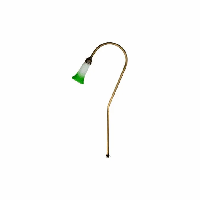 Dabmar LV114-EVERGREEN-LED-ABS Contemporary Antique Brass LED Low Voltage Outdoor Landscape Lighting Design Path Light