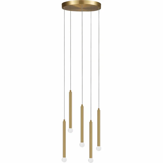 Dainolite SNY-125P-AGB Sanya Modern Aged Brass Multi Pendant Light