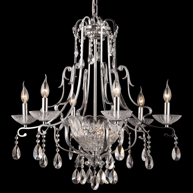 Dale Tiffany GH90092 Oxford Polished Chrome Chandelier Light