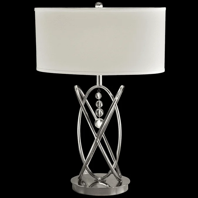 Dale Tiffany GT14040 Jupiter Polished Nickel Table Lamp