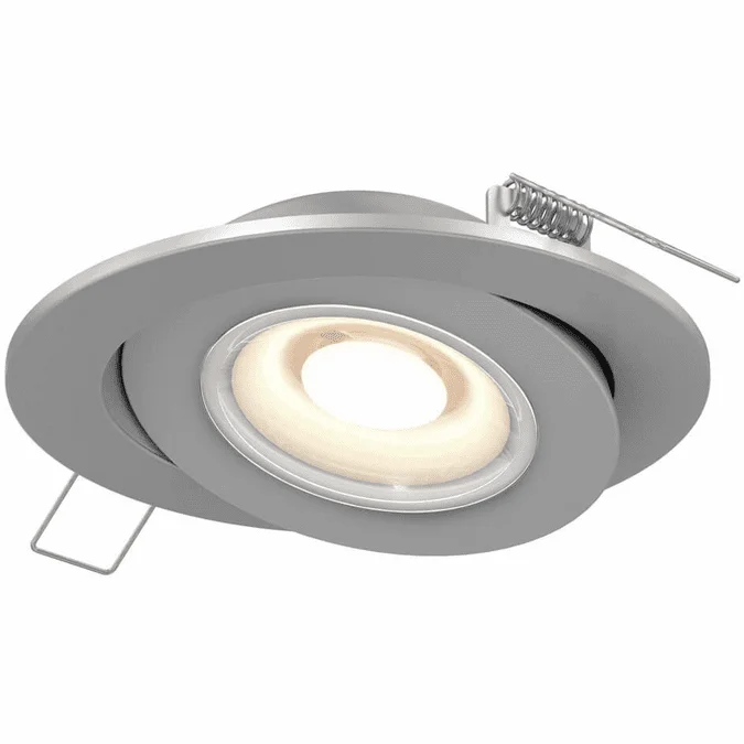 DALS Lighting FGM4-CC-SN Modern Satin Nickel LED 4 Inch Flat Gimbal Down Lighting Insert